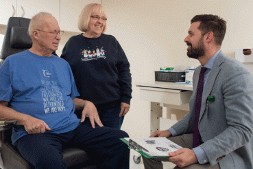 Rush Patient Donald Billiet, His Wife, Linda, and ENT Surgeon Pete Papagiannopolous
